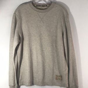 Nautica Crewneck Sweatshirt Pullover Oatmeal Beige Medium